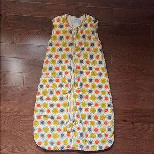 Cozy Sleep Sack with Orange and Gray Circles